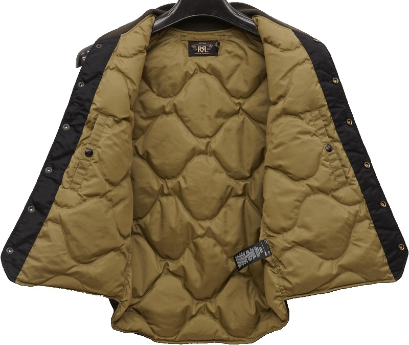 美品 RRL ツイル ダウン ベスト ブラック 人気カラーの ヤフオク