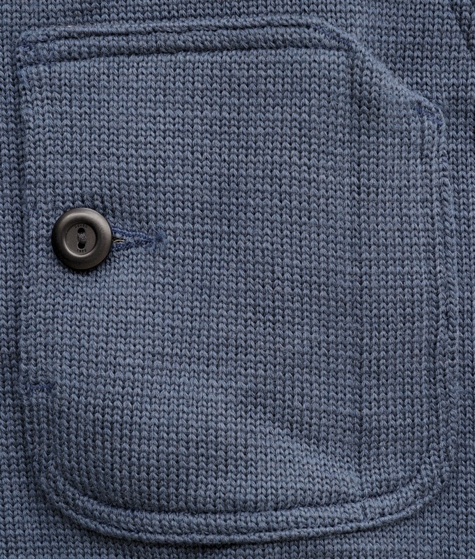 Dehen 1920(�ǡ��إ�) �˥å� ���祢 ������ �֥롼 ��� Knit Chore Coat Centennial Blue