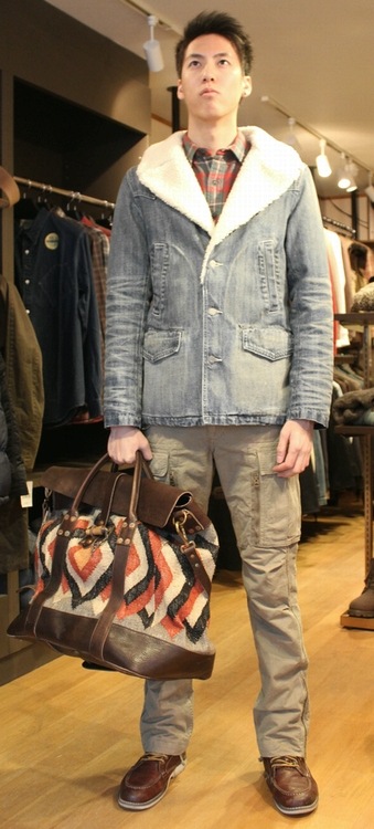 ���ե������ DENIM&SUPPLY �ǥ˥� & ���ץ饤 �ܥ� ������ơ��� �ù� �ǥ˥ॸ�㥱�å� ���� S