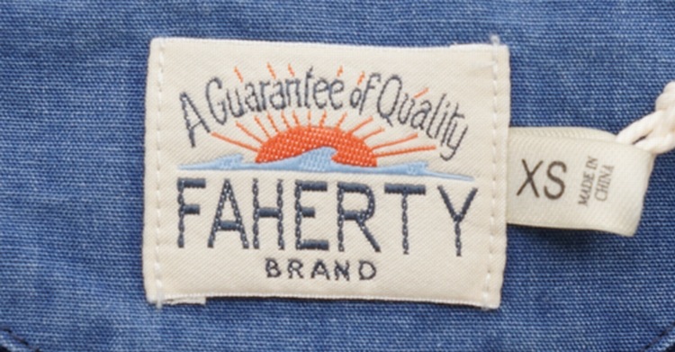 FAHERTY BRAND (�ե���ƥ� �֥���) �������� ����ǥ��� �ܡ����� �ݥ��å� T����� ��� Indigo Jacquard Pocket Tee