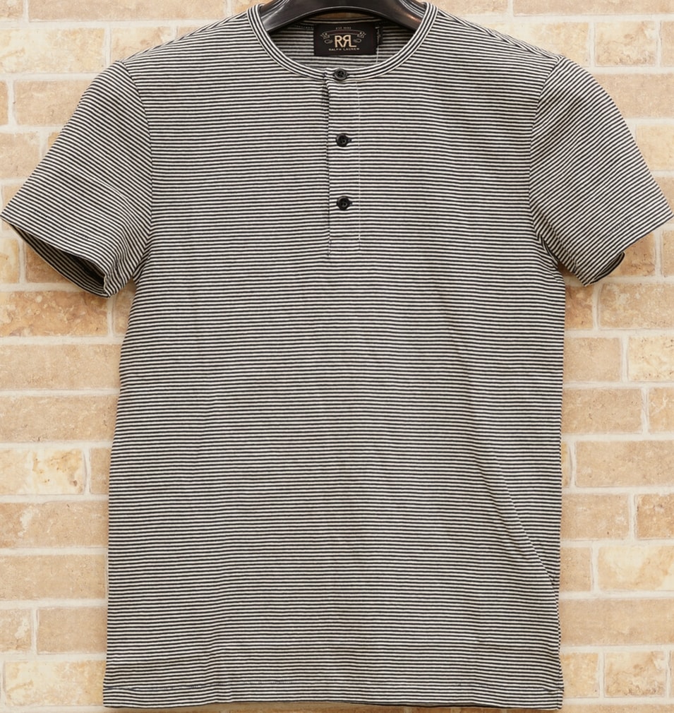 ダブルアールエル) RRL 本藍染め インディゴ ヘンリー Tシャツ メンズ