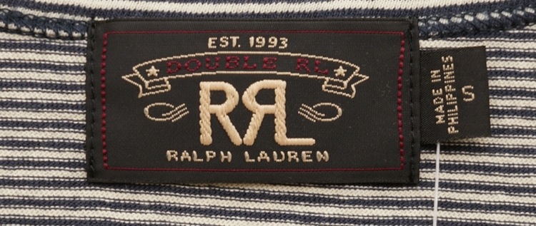 (���֥륢���륨��) RRL �������� ����ǥ��� �إ�꡼ T����� ��� Indigo Striped Cotton Henley