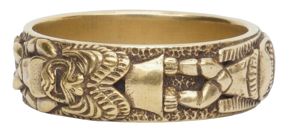 LHN Jewelry(���륨�������� ���奨�꡼) �ƹ��� �ϥ�ɥᥤ�� Totem Pole ��� �ȡ��ƥ�ݡ��� ����� ��� ��˥��å��� Brass Ring