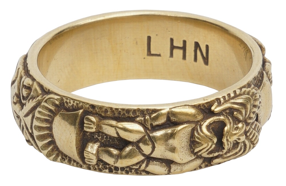 LHN Jewelry(���륨�������� ���奨�꡼) �ƹ��� �ϥ�ɥᥤ�� Totem Pole ��� �ȡ��ƥ�ݡ��� ����� ��� ��˥��å��� Brass Ring