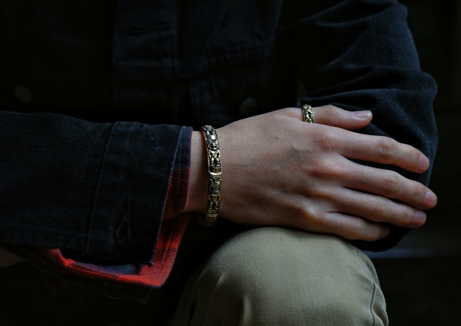 LHN Jewelry(���륨�������� ���奨�꡼) �ƹ��� �ϥ�ɥᥤ�� Totem Pole ��� �ȡ��ƥ�ݡ��� ����� ��� ��˥��å��� Brass Ring