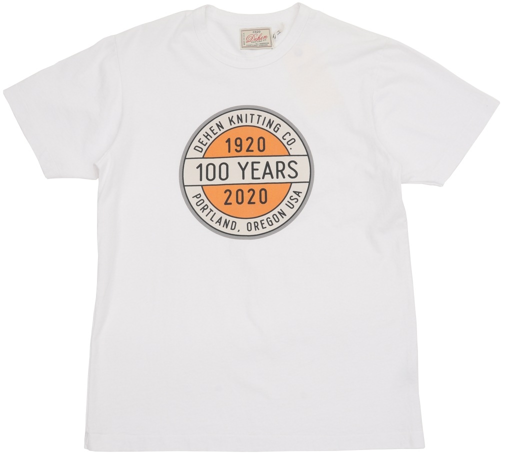 Dehen 1920(�ǡ��إ�) �϶�100��ǯ ���� ����ꥫ�� ���� �ץ��� T����� �ۥ磻�� 100 Year Anniversary Seal Tee White