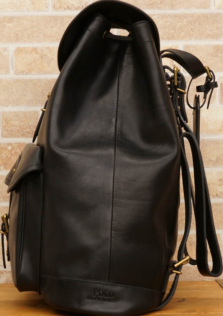 ラルフローレン Ralph Lauren イタリアンレザー バックパック ブラック メンズ Leather Drawstring Backpack ラルフローレン アクセ バッグ等 Garyu ラルフローレン Rrl通販サイト