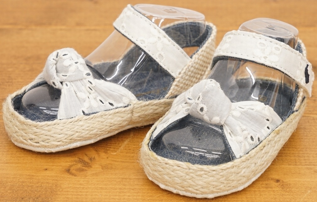 (ե) Ralph Lauren ܥ  ۥ磻 ٥ӡ Baby Sandals White