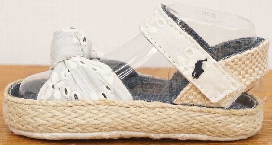 (ե) Ralph Lauren ܥ  ۥ磻 ٥ӡ Baby Sandals White