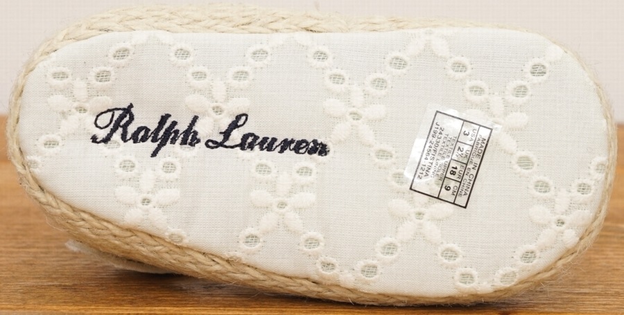 (ե) Ralph Lauren ܥ  ۥ磻 ٥ӡ Baby Sandals White