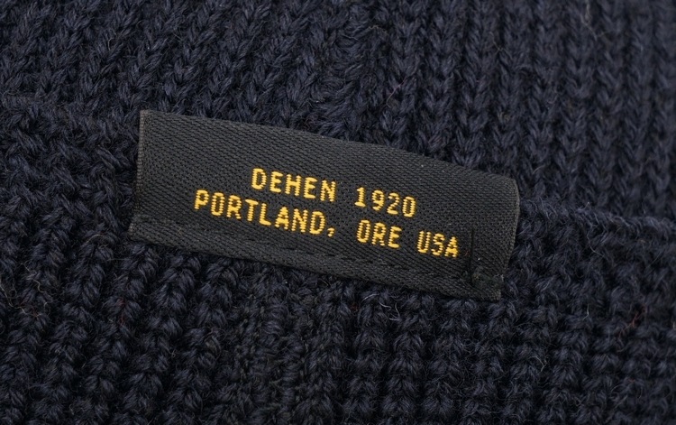 Dehen 1920(�ǡ��إ�) Made In USA ������ �˥å� �����å� ����å� �������ͥ��ӡ� ��� ����ꥫ�� Wool Knit Watch Cap Dark Navy