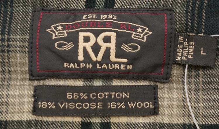 (���֥륢���륨��) RRL ������֥��� �����å� ����� ��� Wool-Cotton Shirt