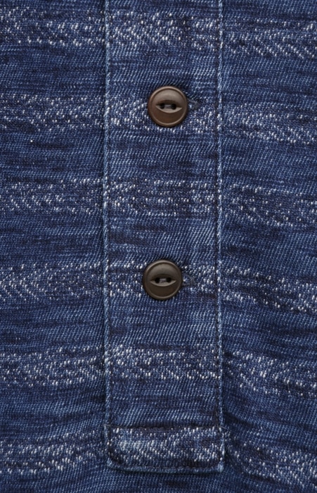FAHERTY BRAND (�ե���ƥ� �֥���) �������� ����ǥ��� ������ �ܡ����� �إ�꡼ ��� Indigo Jacquard Henley