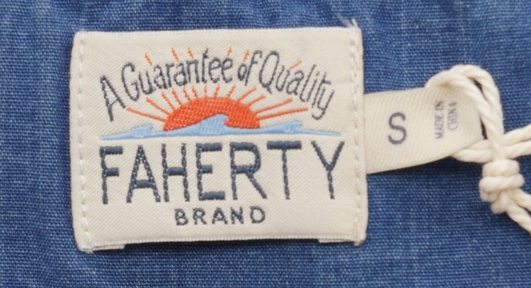 FAHERTY BRAND (�ե���ƥ� �֥���) �������� ����ǥ��� ������ �ܡ����� �إ�꡼ ��� Indigo Jacquard Henley