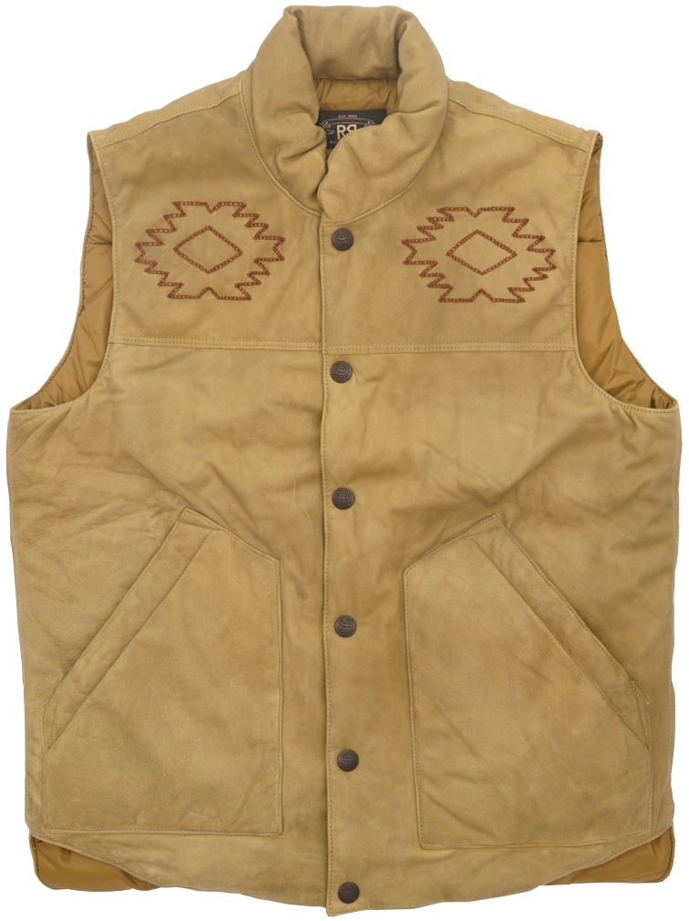 (֥륢륨) RRL Hazelwood ץ 쥶 ٥ ͥƥ ɽ 楦 Hand-Embroidered Leather Vest