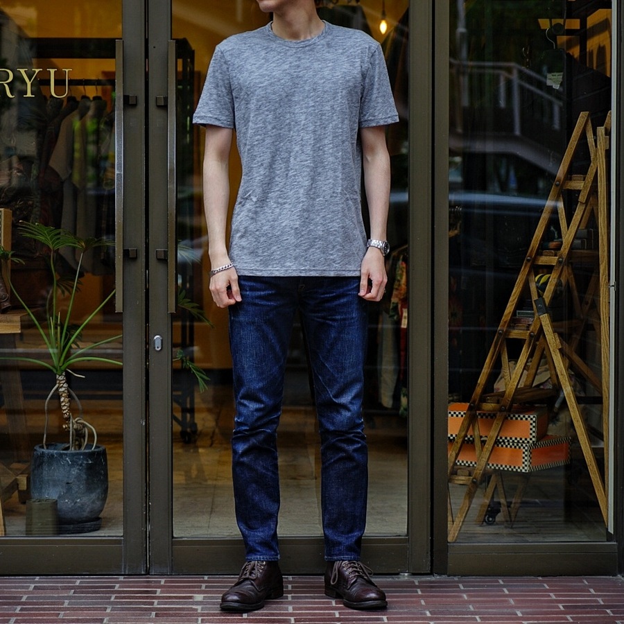 FAHERTY BRAND (�ե���ƥ� �֥���) ��������� ���롼�ͥå� T����� ���ߤꥰ�졼 ���