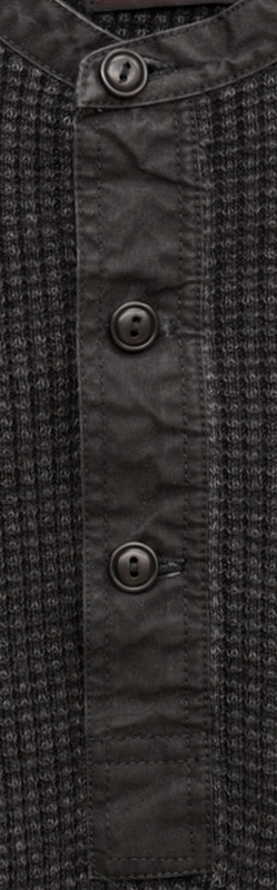 �ڰ��������ʡ� (���֥륢���륨��) RRL �֥�å�����ǥ��� ��ͥ�֥��� �˥å� �إ�꡼ Linen-Blend Henley Knit Black