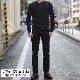 �ڰ��������ʡ� (���֥륢���륨��) RRL �֥�å�����ǥ��� ��ͥ�֥��� �˥å� �إ�꡼ Linen-Blend Henley Knit Black