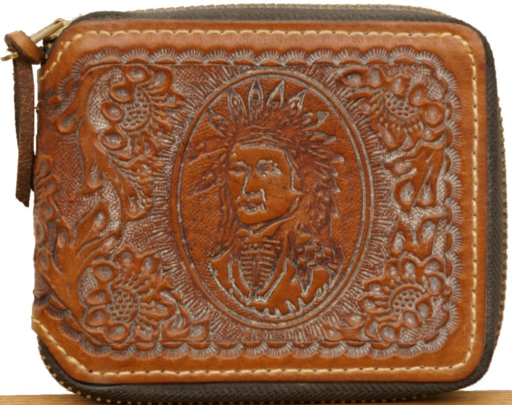 (���֥륢���륨��) RRL �쥶�� ���쥤�����ۡ��� ���å� ������å� Leather crazyhorse zip wallet