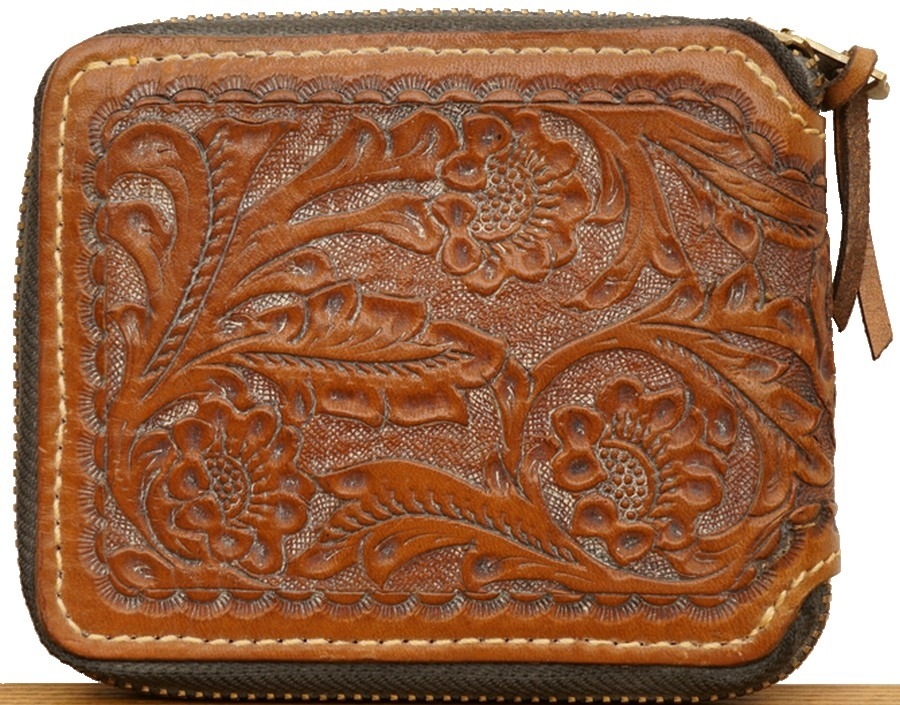 (���֥륢���륨��) RRL �쥶�� ���쥤�����ۡ��� ���å� ������å� Leather crazyhorse zip wallet