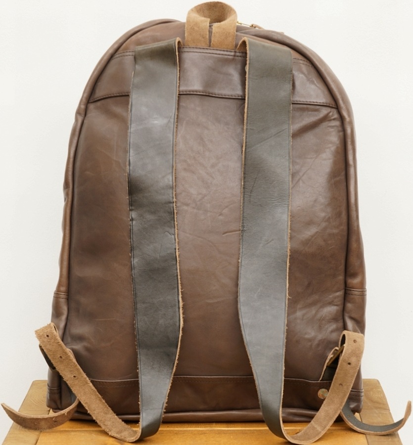(���֥륢���륨��) RRL �쥶�� Mitchell �Хå��ѥå� �֥饦�� ��� Leather Backpack