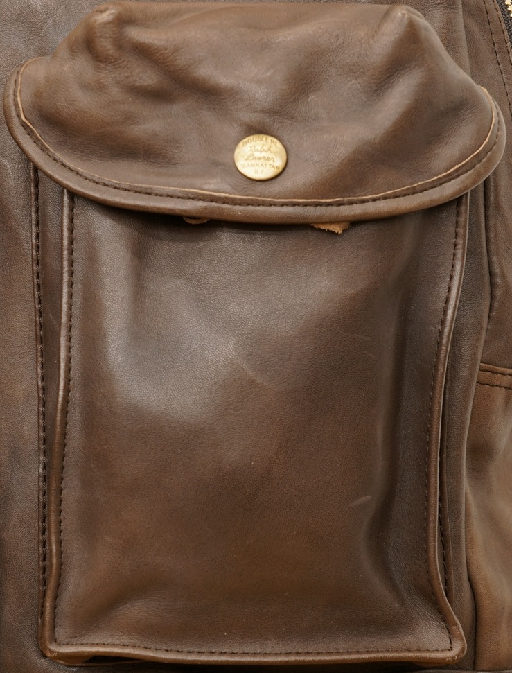 (���֥륢���륨��) RRL �쥶�� Mitchell �Хå��ѥå� �֥饦�� ��� Leather Backpack