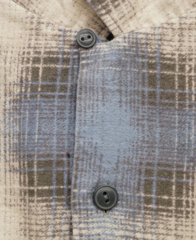 ダブルアールエル) RRL プラッド コットン キャンプ シャツ ブルー x