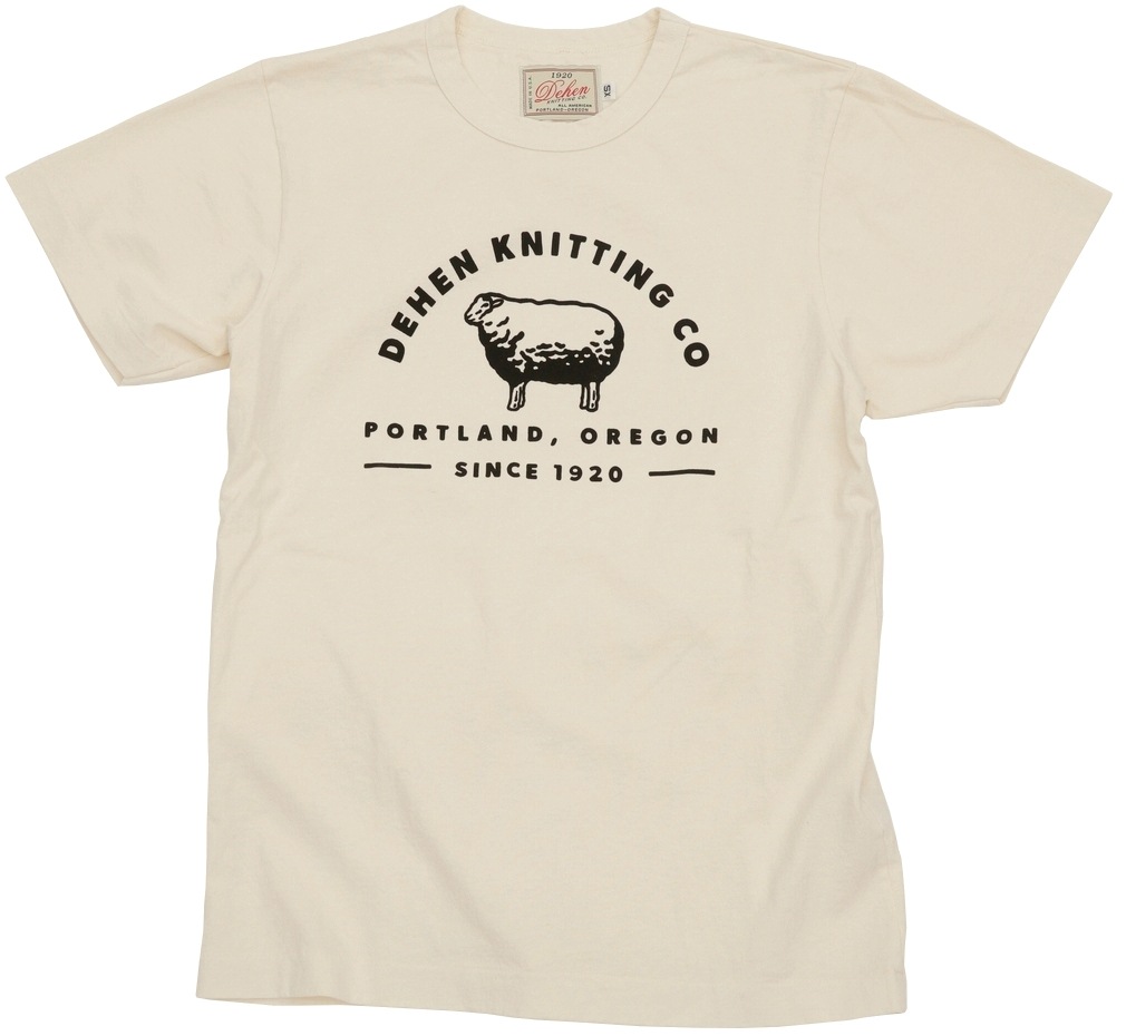 Dehen 1920(�ǡ��إ�) ���� & ������ �����꡼��ץ��� T����� �ʥ����� ������ Made In USA Dehen Knitting Co. Tee Natural