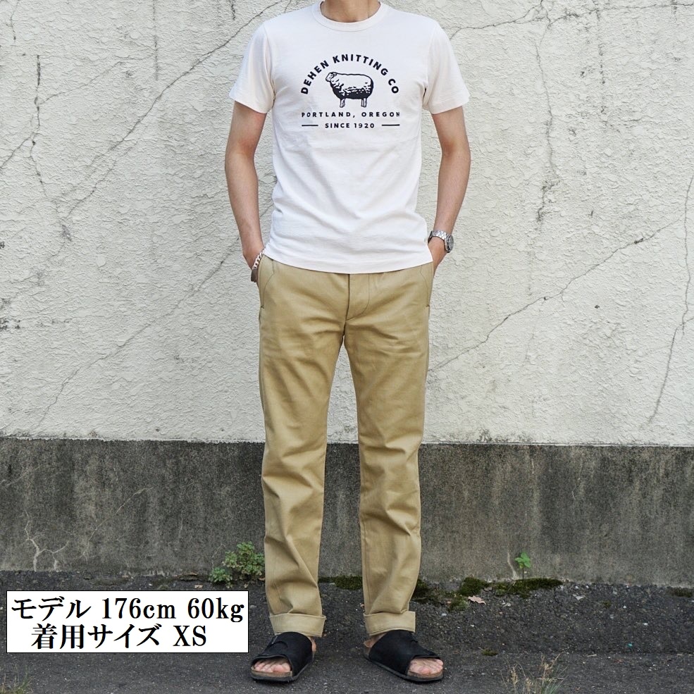 Dehen 1920(�ǡ��إ�) ���� & ������ �����꡼��ץ��� T����� �ʥ����� ������ Made In USA Dehen Knitting Co. Tee Natural