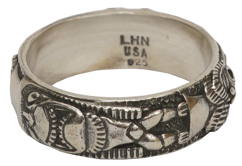 LHN Jewelry(���륨�������� ���奨�꡼) �ƹ��� �ϥ�ɥᥤ�� Totem Pole ��� �ȡ��ƥ�ݡ��� ����С��� ��� ��˥��å��� Silver Ring
