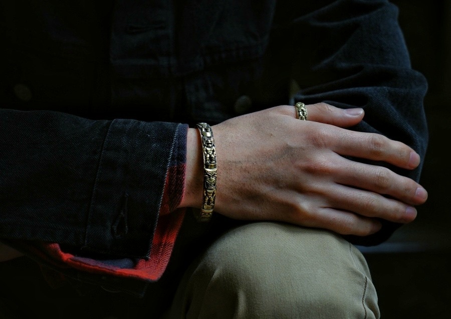 LHN Jewelry(���륨�������� ���奨�꡼) �ƹ��� �ϥ�ɥᥤ�� Totem Pole ��� �ȡ��ƥ�ݡ��� ����С��� ��� ��˥��å��� Silver Ring
