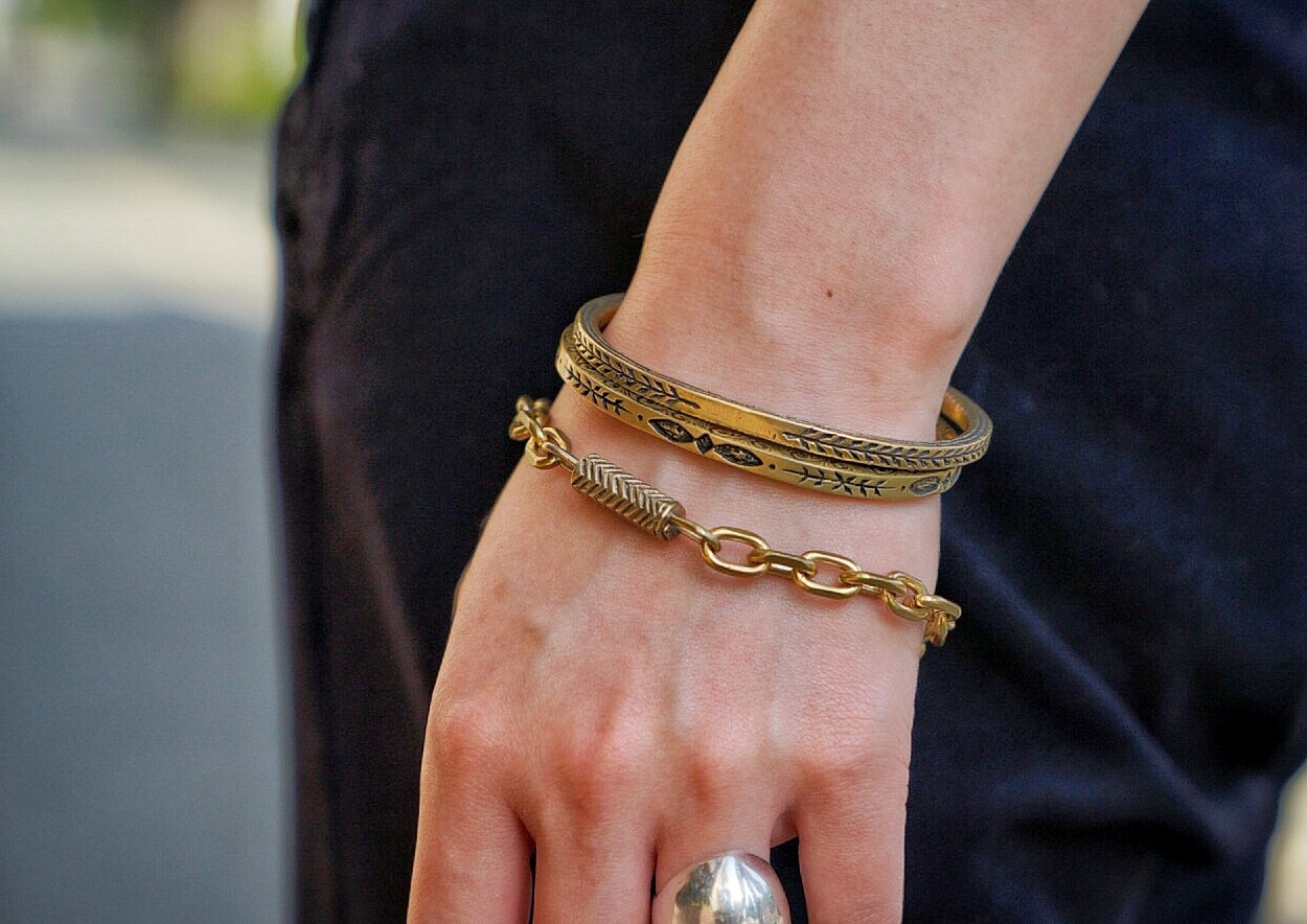 LHN Jewelry(���륨�������� ���奨�꡼) �ƹ��� �ϥ�ɥᥤ�� ����� �Х󥰥� ����ڥǥ����� �֥饹 Carpe Diem Cuff Brass