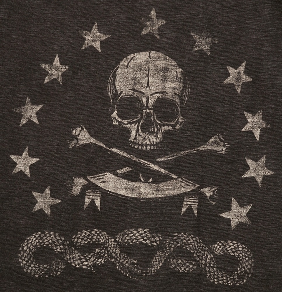 ���ե������ Denim&Supply �ǥ˥�����ץ饤 ����ֿ��� ������������� ���åȥ� �����å��� �֥�å� ��� Cotton Black T-shirt