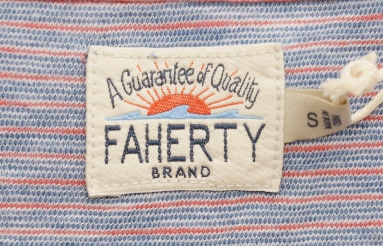 FAHERTY BRAND (�ե���ƥ� �֥���) �������� �ܡ����� �ݥ��å� T����� ����ǥ��� x ��å� ��� Red Sun Indigo Tee
