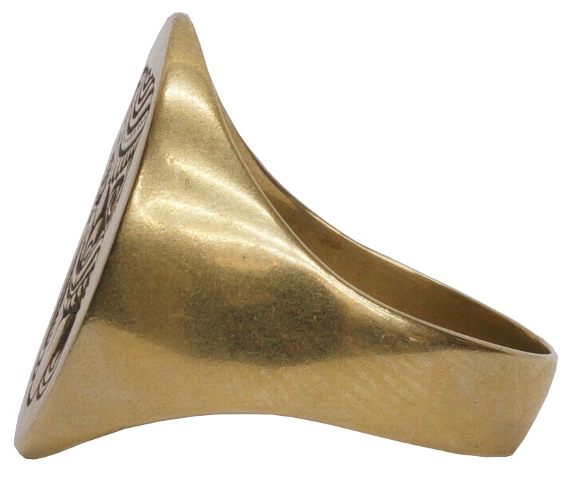 LHN Jewelry(���륨�������� ���奨�꡼) ����ꥫ�� Tiki God Signet ��� ��� ��� ��˥��å��� Brass Ring