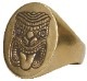 LHN Jewelry(���륨�������� ���奨�꡼) ����ꥫ�� Tiki God Signet ��� ��� ��� ��˥��å��� Brass Ring