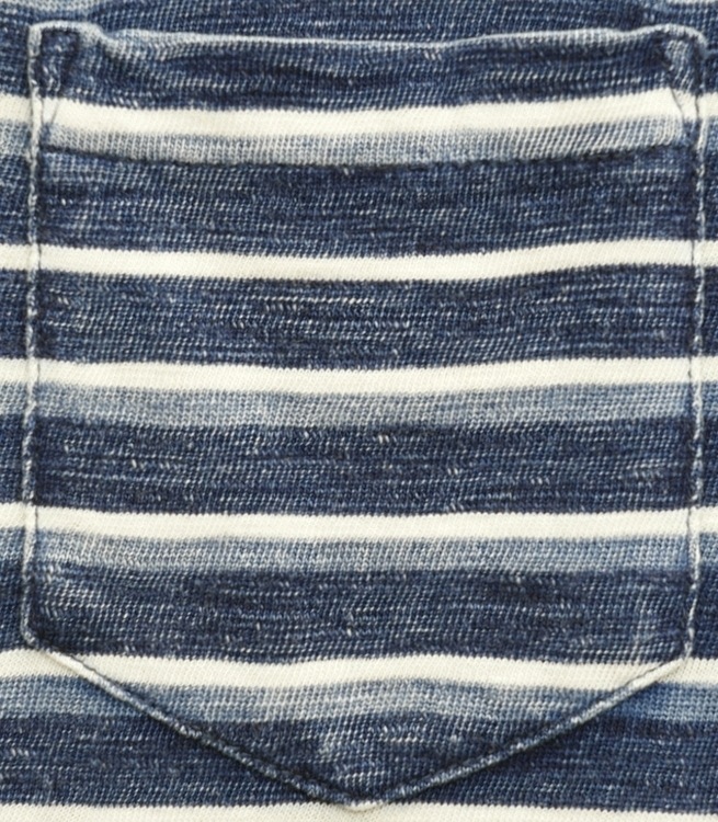 (���֥륢���륨��) RRL ����ǥ��� ���ȥ饤�ץ� ���åȥ� �ݥ��å� T����� �������� �֥롼x�ۥ磻�� ��� Striped Cotton Pocket Tshirt