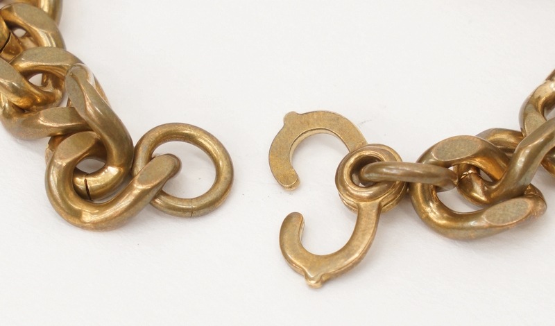 LHN Jewelry(���륨�������� ���奨�꡼) �ϥ�ɥᥤ�� ������� ID �֥쥹��å� ����� Swallow ID Bracelet Brass