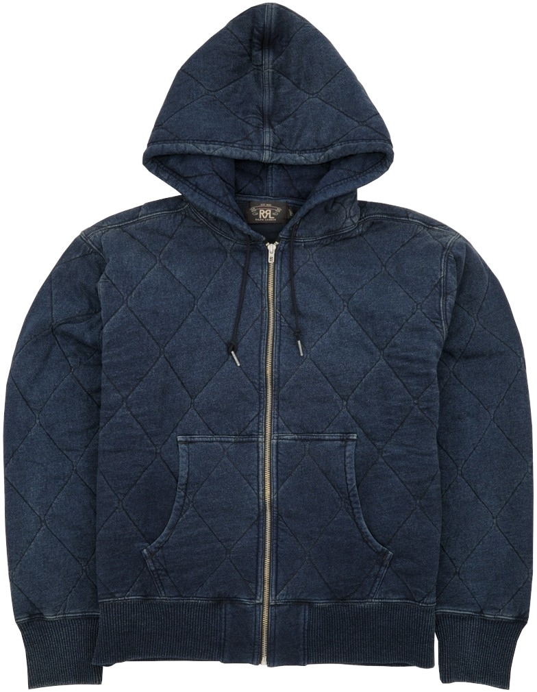 ダブルアールエル　インディゴ　パーカー　S ダブルアールエル) RRL 本藍染め キルテッド インディゴ