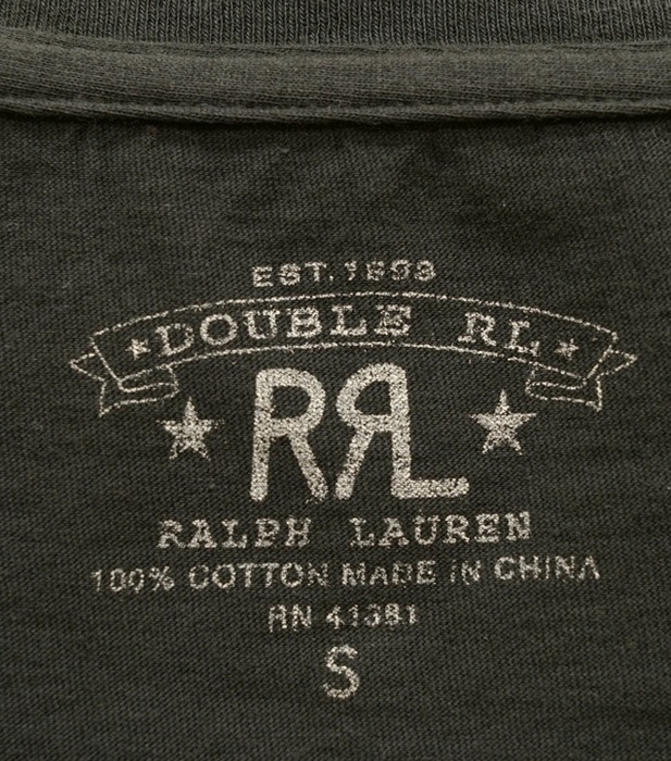  (֥륢륨) RRL ƹ åȥ 㡼 եå  T եǥ ֥å  Cotton Jersey Tshirt Faded Black