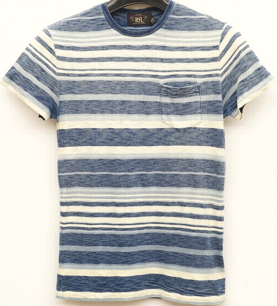 ダブルアールエル) RRL インディゴ ストライプド コットン