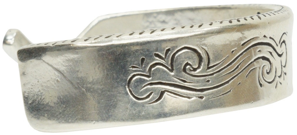 LHN Jewelry(���륨�������� ���奨�꡼) �ƹ��� �ϥ�ɥᥤ�� ����С� ���ߥ��� ���� �Х󥰥� �֥쥹��å� Straight Razor Cuff Silver