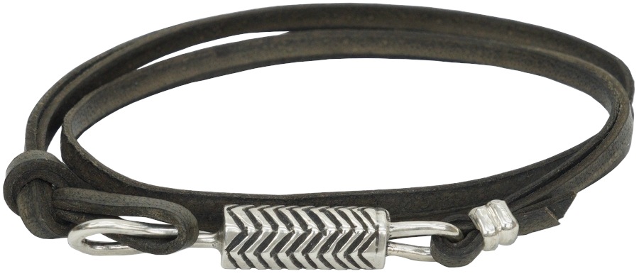 LHN Jewelry(���륨�������� ���奨�꡼) Made In USA �ϥ�ɥᥤ�� Hiapo Hook Bracelet ���쥶�� x ����С� �ܳ� �֥쥹��å� ��˥��å���