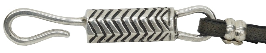 LHN Jewelry(���륨�������� ���奨�꡼) Made In USA �ϥ�ɥᥤ�� Hiapo Hook Bracelet ���쥶�� x ����С� �ܳ� �֥쥹��å� ��˥��å���