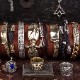 LHN Jewelry(���륨�������� ���奨�꡼) Made In USA �ϥ�ɥᥤ�� Hiapo Hook Bracelet ���쥶�� x ����С� �ܳ� �֥쥹��å� ��˥��å���