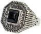 LHN Jewelry(���륨�������� ���奨�꡼) Made In USA �ϥ�ɥᥤ�� ����С� x ���˥��� ����ڥǥ����� ��� ����С� Carpe Diem Ring Silver Onyx