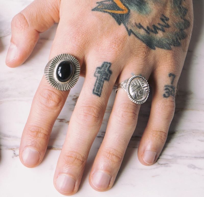 LHN Jewelry(륨̥奨꡼) ϥɥᥤ 㥹  ͥƥ ꥫ   ǥ ˥å Chuska Ring Brass