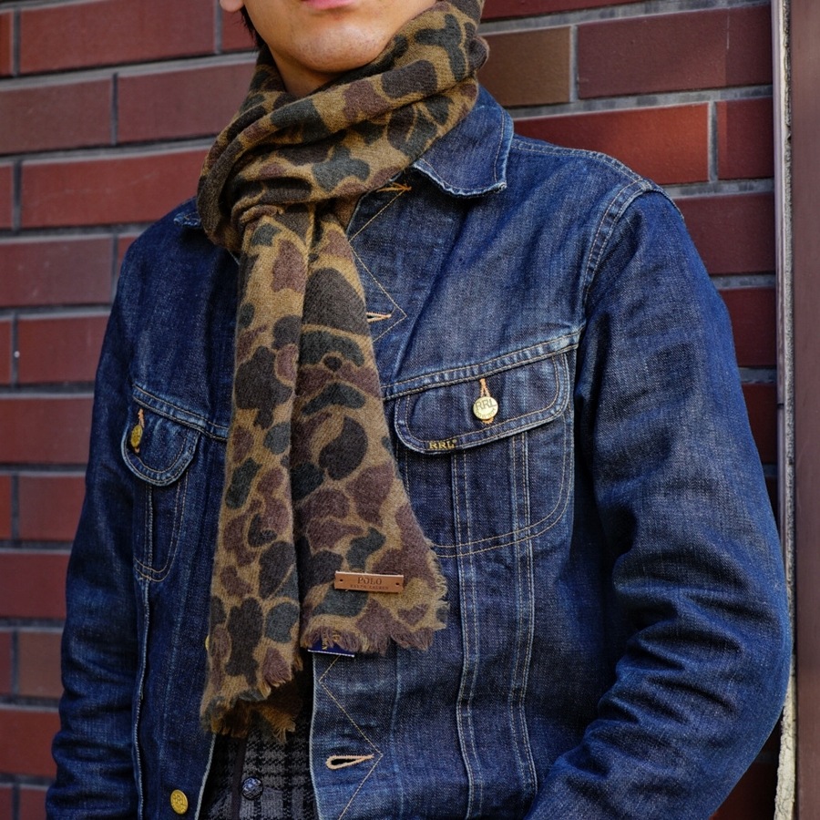 (���ե������) Ralph Lauren ������ ����ե� �ޥե顼 �º� Camo Scarf