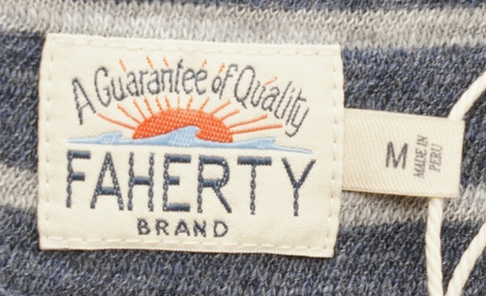 FAHERTY BRAND (�ե���ƥ� �֥���) ����ǥ��� �ܡ����� �ݥ��å� T����� ��� Indigo Tee Stripe