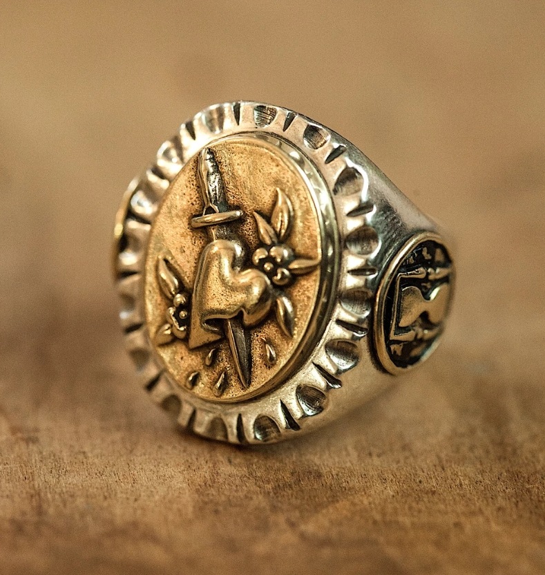LHN Jewelry(���륨�������� ���奨�꡼) �ƹ��� �ϡ��� & ������ ��� �ϥ�ɥᥤ�� ��� Bleeding Heart Souvenir Ring